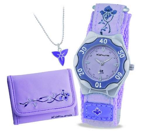 Kahuna Damen-Armbanduhr Analog Textil Violett AKKS-0002F