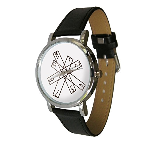 Bars Bild Armbanduhr Zeigt eine stilvolle Bars Design auf das Gesicht Grosser Minimalist Armbanduhr Design