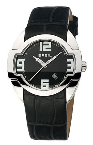 Breil Liberty Kollektion mit Datumsanzeige Schwarz Lederband und Zifferblatt Modell BW0052