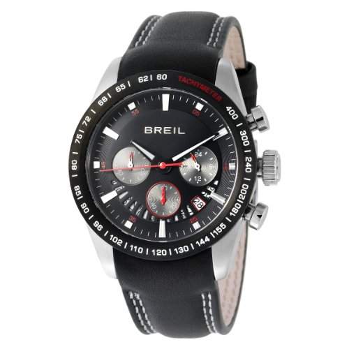 Breil Herren-Armbanduhr XL Chronograph Leder TW0678