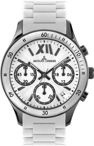 Jacques Lemans Damen-Armbanduhr Sport Chronograph Quarz Silikon 1-1587T
