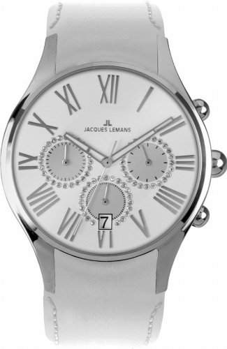 Jacques Lemans La Passion Damen-Armbanduhr Capri Chronograph Leder 1-1606J
