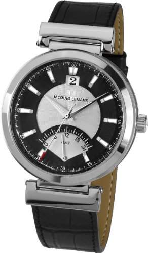 Jacques Lemans Classic Herren-Armbanduhr XL Verona Analog Leder 1-1697A