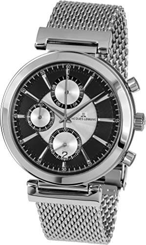 Jacques Lemans Classic Herren-Armbanduhr XL Verona Chronograph Edelstahl 1-1699D
