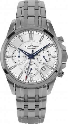 Jacques Lemans Herren-Armbanduhr XL Sport Chronograph Quarz Titan 1-1703E