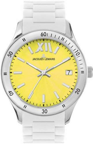 Jacques Lemans Damen-Armbanduhr Sport Analog Quarz Silikon 1-1745E