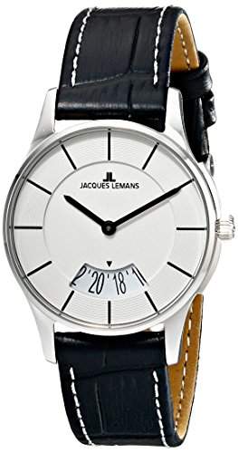 Jacques Lemans Damen-Armbanduhr XS Classic Analog Quarz Leder 1-1747C