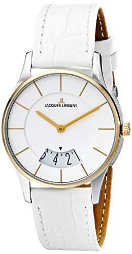 Jacques Lemans Damen-Armbanduhr XS Classic Analog Quarz Leder 1-1747E