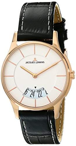 Jacques Lemans Damen-Armbanduhr XS London Analog Quarz Leder 1-1747M