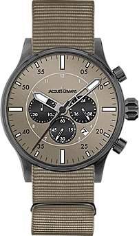 Jacques Lemans Herren-Armbanduhr XL Chronograph Quarz Nylon 1-1749D