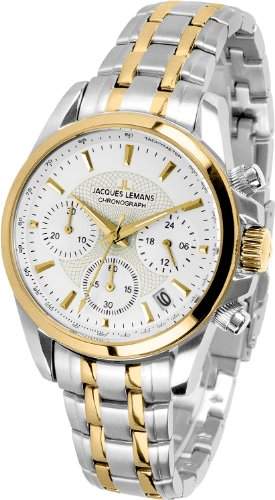 Jacques Lemans Damen-Armbanduhr XS Chronograph Quarz Edelstahl 1-1752F