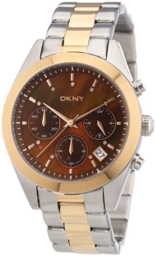 DKNY Damen-Armbanduhr Chronograph Quarz Edelstahl beschichtet NY8515