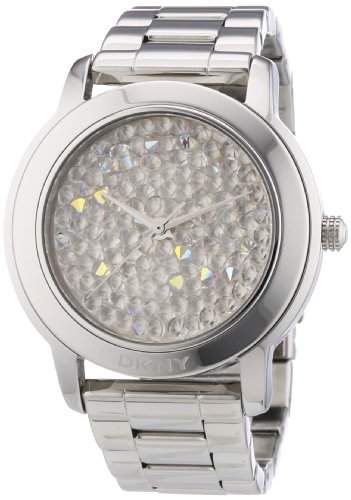 DKNY Damen-Armbanduhr XL Analog Quarz Edelstahl NY8474