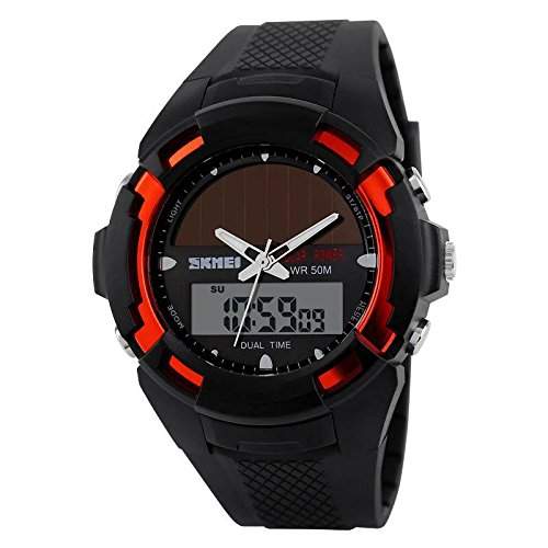 UniqueBella LED Uhr watches Jungen Armbanduhr Analog Digital Alarm Datumanzeige Blau