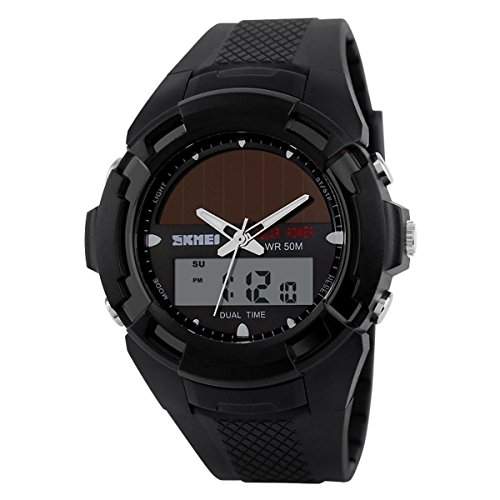 UNIQUEBELLA Herren Sport Uhren Top Marke Luxus-Energie Solar Armbanduhr Digital Uhren Quarz Multifunktional outdoor