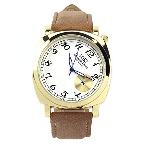 UniqueBella PU Leder Uhr Herrenuhren Armbanduhr Analog Quarz Datum Mens Watches #1