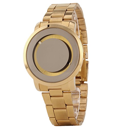 UNIQUEBELLA Elegant Uhr Golden Quarzuhr mode Design Edelstahl Armbanduhr Uhr Watch Geschenk Gift