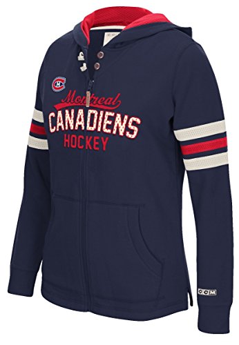 Montreal Canadiens Womens NHL CCM Classic Full Zip Hooded Sweatshirt