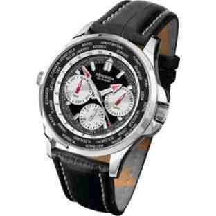 Sekonda Mens Multidial World-Timer, Armbanduhr, Schwarz 91JAA37