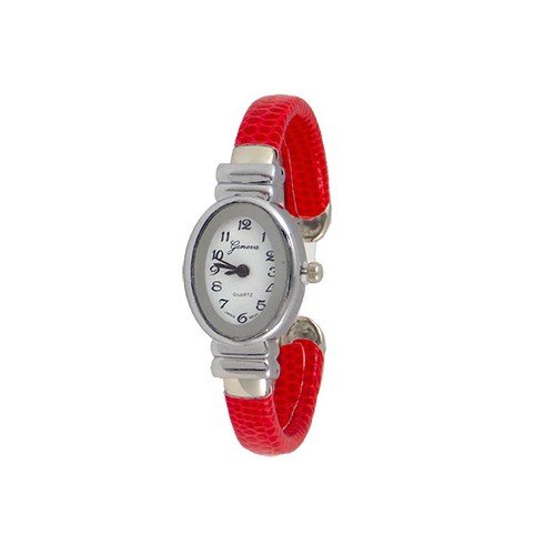 Rot Armbanduhr Armreif aus Leder Slim Cuff Designer Classy Fashion Fashion Genf