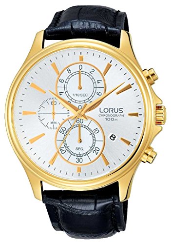 Lorus Gents Chronograph Gold Plated Strap Watch