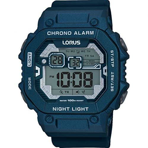 Lorus Gents Digital Blue Silicone Strap Watch