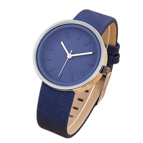 LI&HI Retro Unique Damen accessories Mode Freizeit Uhren Armbanduhr Quarz uhr Anhaenger Lederarmband Uhr Top Watch Valentinstagblau