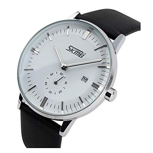 LI&HI wasserdicht Unternehmen Herren Quarz Uhr Uhr mit Uhr digital Armbanduhr fuer Liebhaber Watch Ihn Design Highlight -L-schwarz
