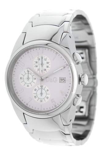 D&G Dolce&Gabbana Herren-Armbanduhr XL Chronograph Quarz Edelstahl beschichtet 3719770110