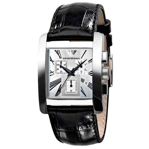 Emporio Armani Herren-Armbanduhr Classic Chronograph Chronograph Leder AR0187
