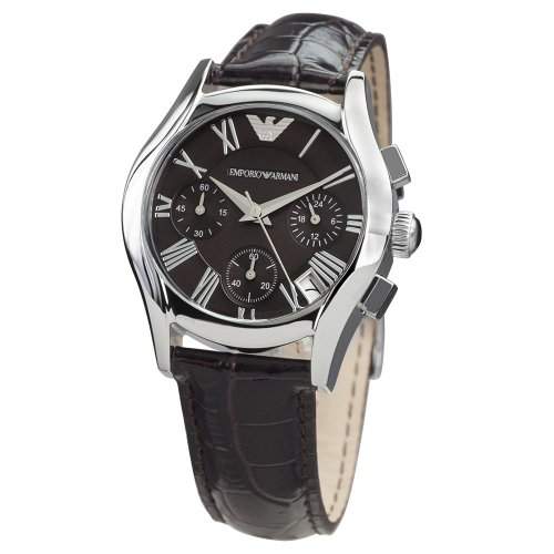 Emporio Armani Damen-Armbanduhr XS Chronograph Quarz Leder AR0672
