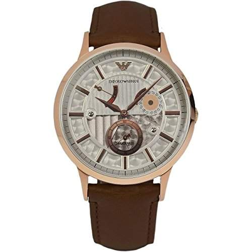 Emporio Armani Herren-Armbanduhr Chronograph Handaufzug Leder AR4667