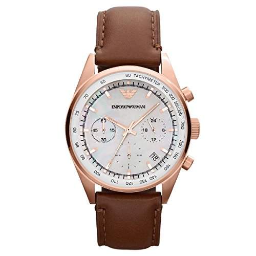 Emporio Armani Damen-Armbanduhr Chronograph Quarz Leder AR5996
