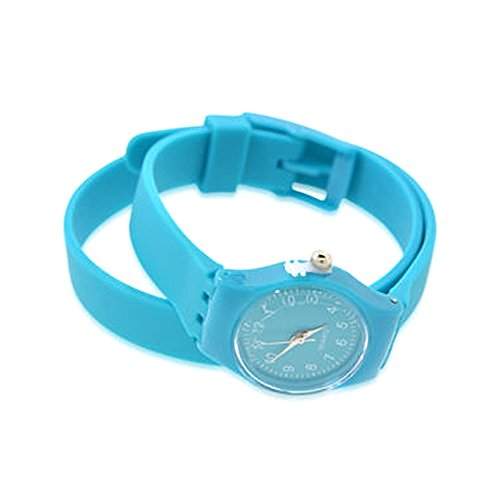GSPStyle Unisex Silikone Damen Herren Armbanduhr Quarzuhr Analog Quarz Uhren Jugenduhren Farbe Dunkelrosa