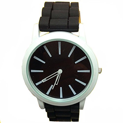 GSPStyle Silikon Quarz Uhren Analog Kinderuhren Farbe Schwarz