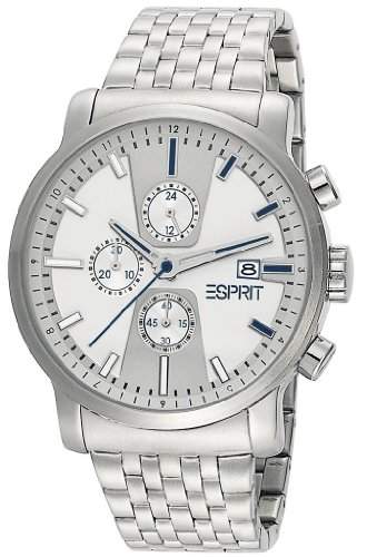 Esprit Herren-Armbanduhr XL Atrium Chrono Blue Chronograph Quarz Edelstahl ES104191007