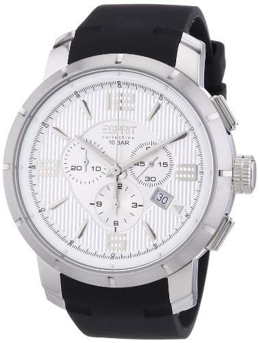 Esprit Herren-Armbanduhr XL Ourea day Chronograph Quarz Silikon EL101921F01
