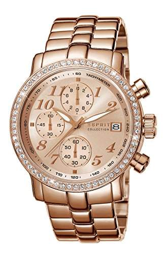 Esprit Damen-Armbanduhr Pontess Chronograph Quarz Edelstahl beschichtet EL190322008