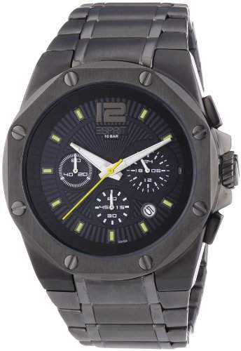 Esprit Herren-Armbanduhr Clear Octo Antracite Chronograph Quarz Edelstahl ES102881007