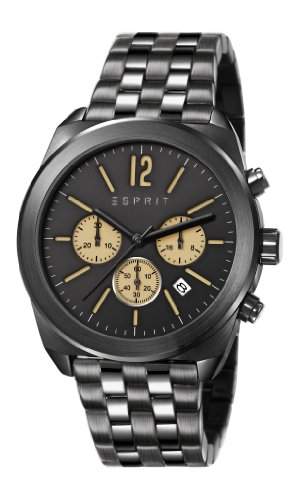 Esprit Herren-Armbanduhr XL Chronograph Quarz Edelstahl beschichtet ES107571005
