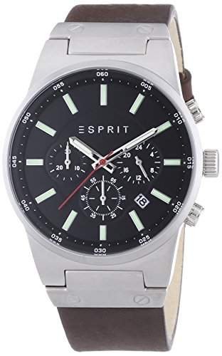 Esprit Herren-Armbanduhr XL Equalizer Outdoor Chronograph Quarz Leder ES107961004