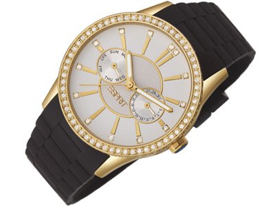ESPRIT Uhr Armbanduhr Silikon Schwarz ES106122010 NEU