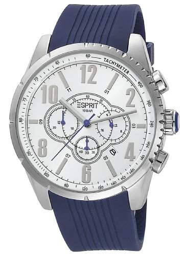 Esprit Herren-Armbanduhr XL Folsom Blue Chronograph Quarz Kautschuk ES104221003