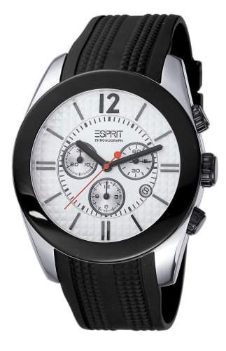 Esprit Herren-Armbanduhr XL Grand Victory White Chronograph Kautschuk ES102231002