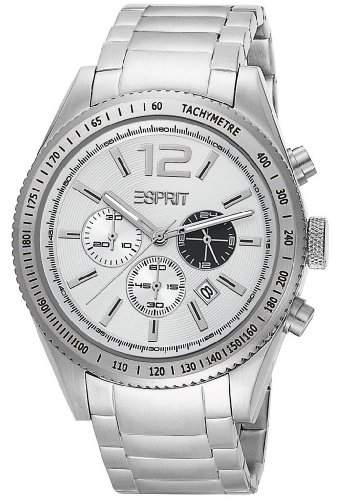 Esprit Herren-Armbanduhr XL Verdugo Chrono Silver Chronograph Quarz Edelstahl ES104111007