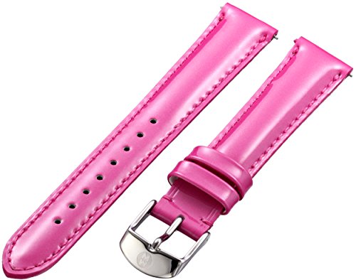 Michele ms16aa050650 16 mm Patent Leder Uhrenarmband Pink