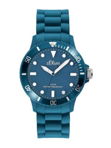 sOliver Unisex-Armbanduhr Medium Size Silikon blau SO-2300-PQ