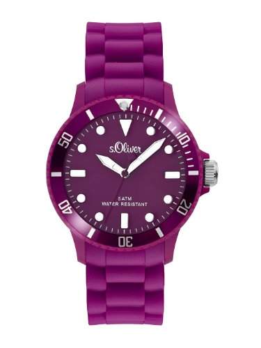 sOliver Unisex-Armbanduhr Silikon violett SO-2302-PQ