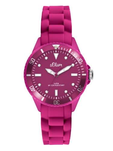 sOliver Damen-Armbanduhr Small Size Silikon pink SO-2311-PQ