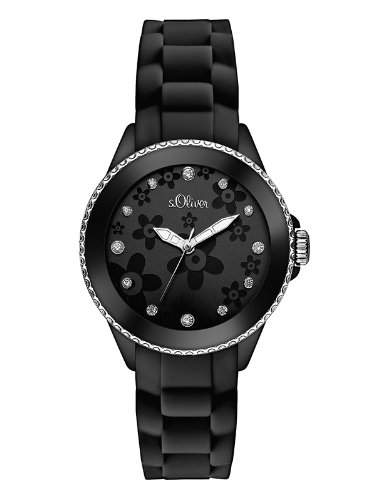 sOliver Damen-Armbanduhr XS Analog Quarz Silikon SO-2559-PQ